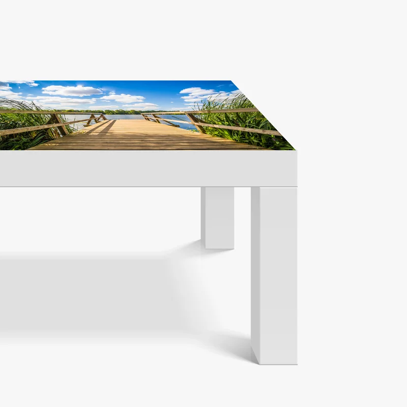 Tischaufkleber und Schreibtischaufkleber sonniger steg am see