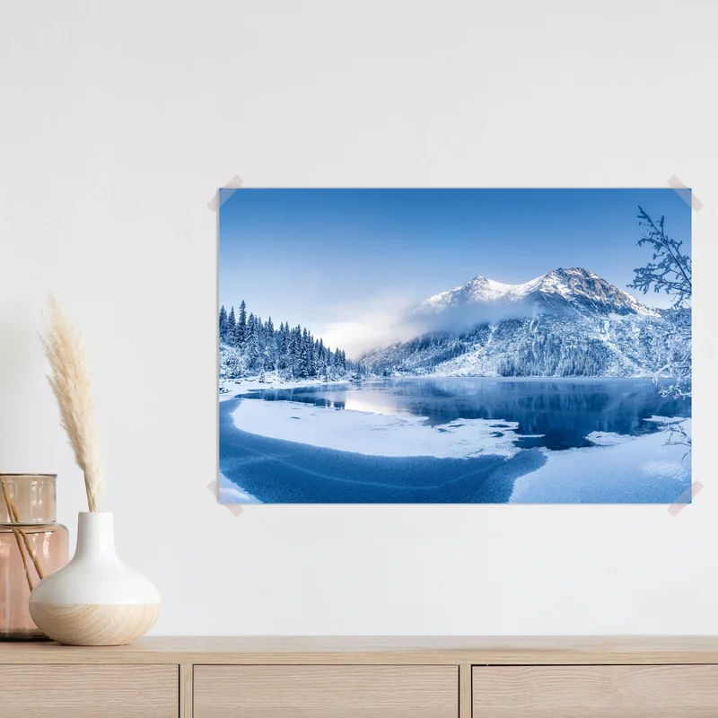 Poster ruhiges winterpanorama der Alpen Poster ruhiges winterpanorama der Alpen