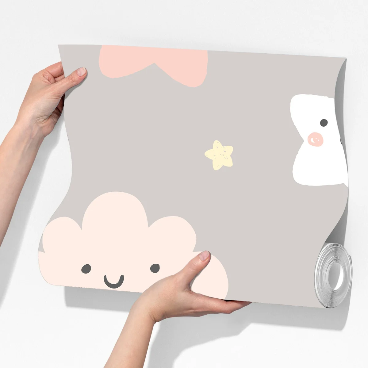 Fototapeta senny księżyc i gwiazdki wzór do pokoju dziecięcego Fototapeta senny księżyc i gwiazdki wzór do pokoju dziecięcego