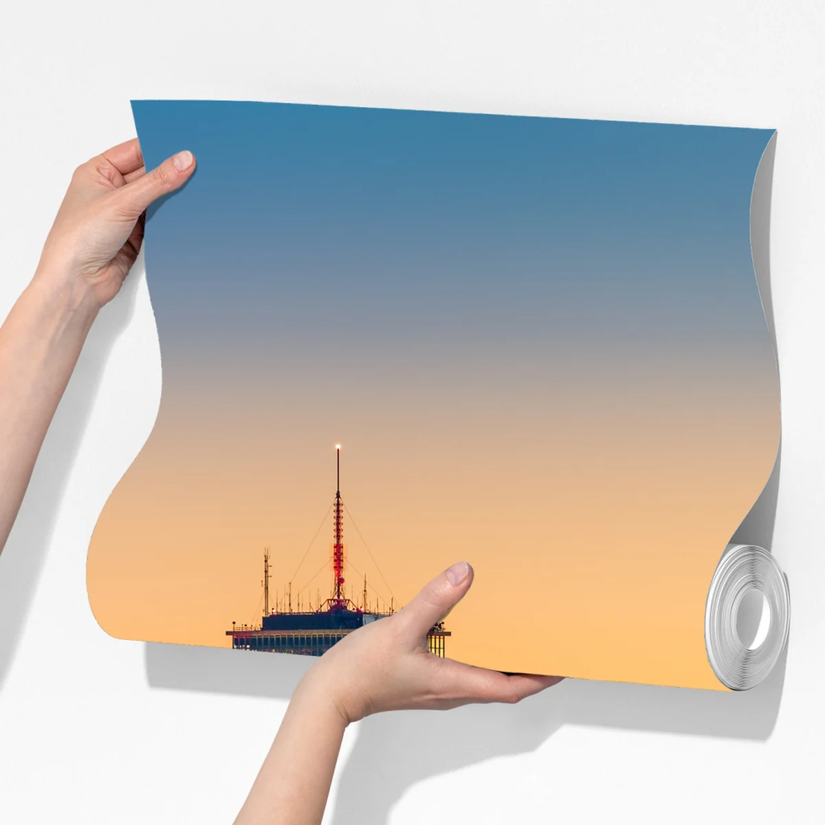 Fototapete panorama von Boston bei sonnenuntergang mit Zakim und Tobin brücken Fototapete panorama von Boston bei sonnenuntergang mit Zakim und Tobin brücken