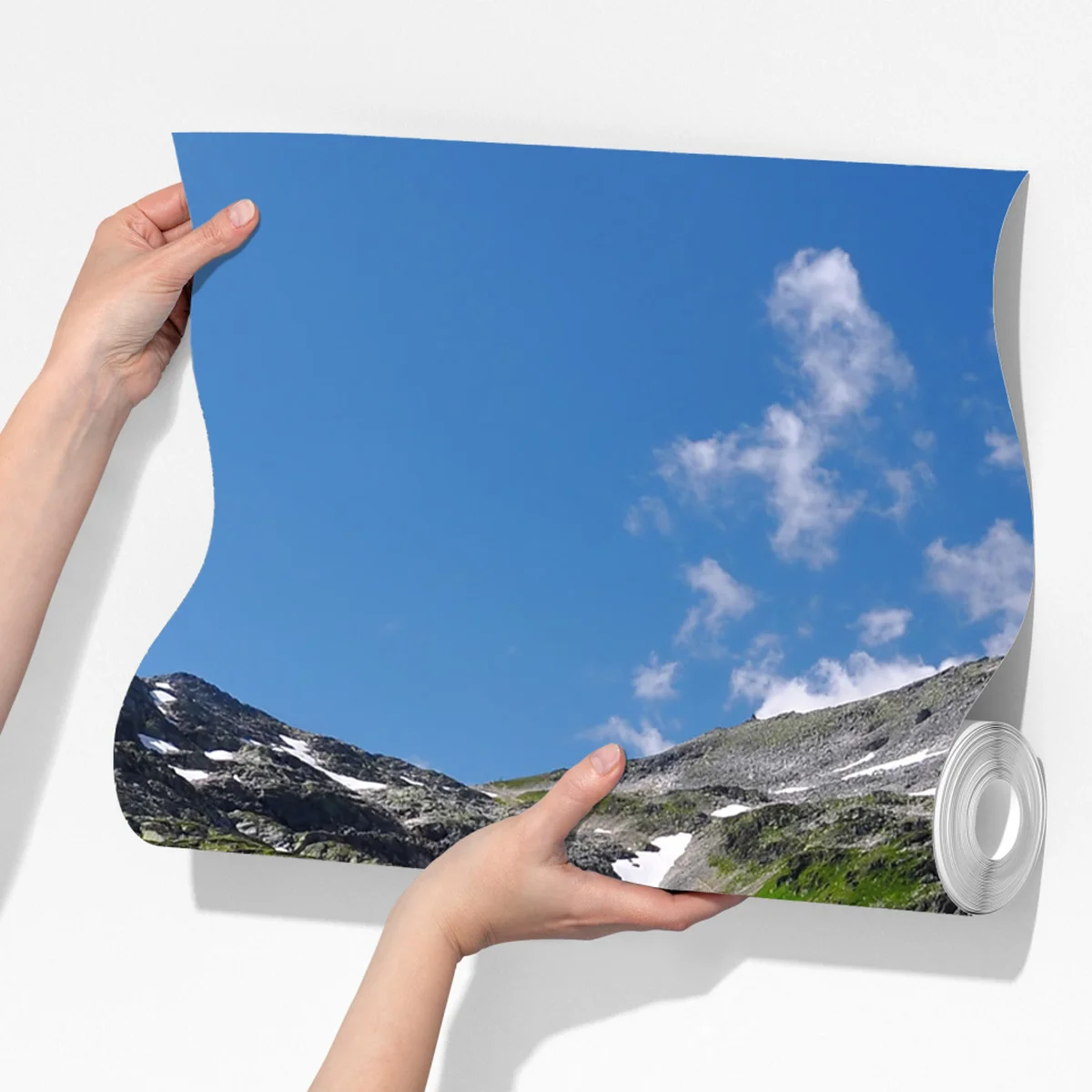 Fototapeta alpejskie jezioro z turkusową wodą i górami Fototapeta alpejskie jezioro z turkusową wodą i górami