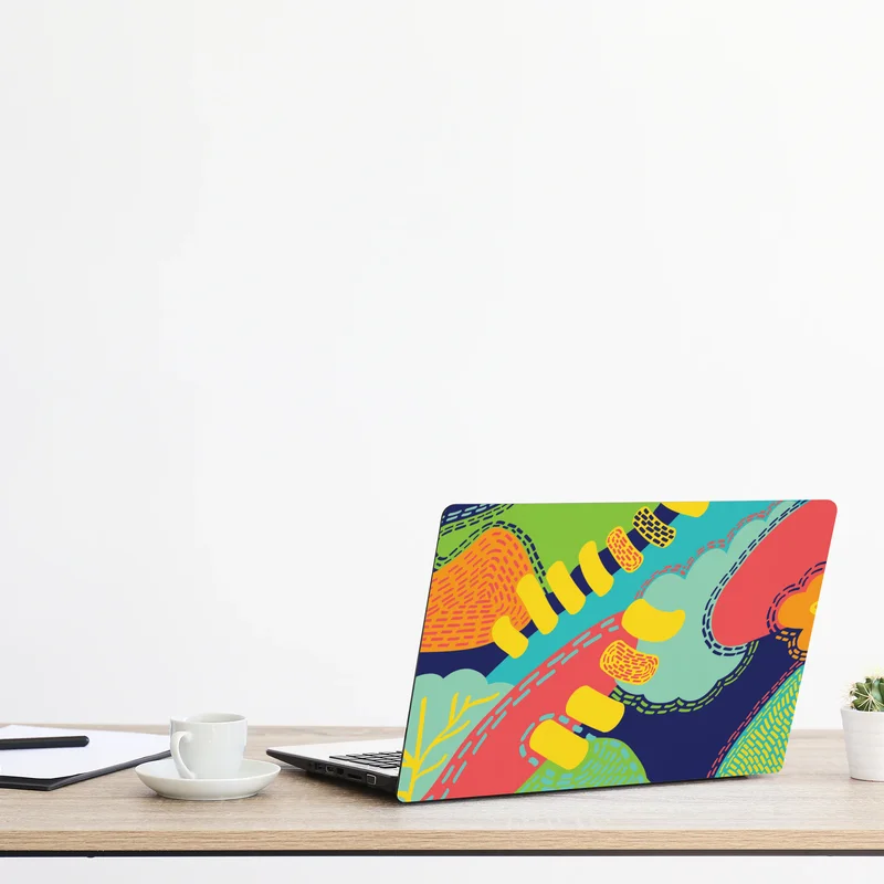 Laptop-Aufkleber leuchtendes abstraktes muster