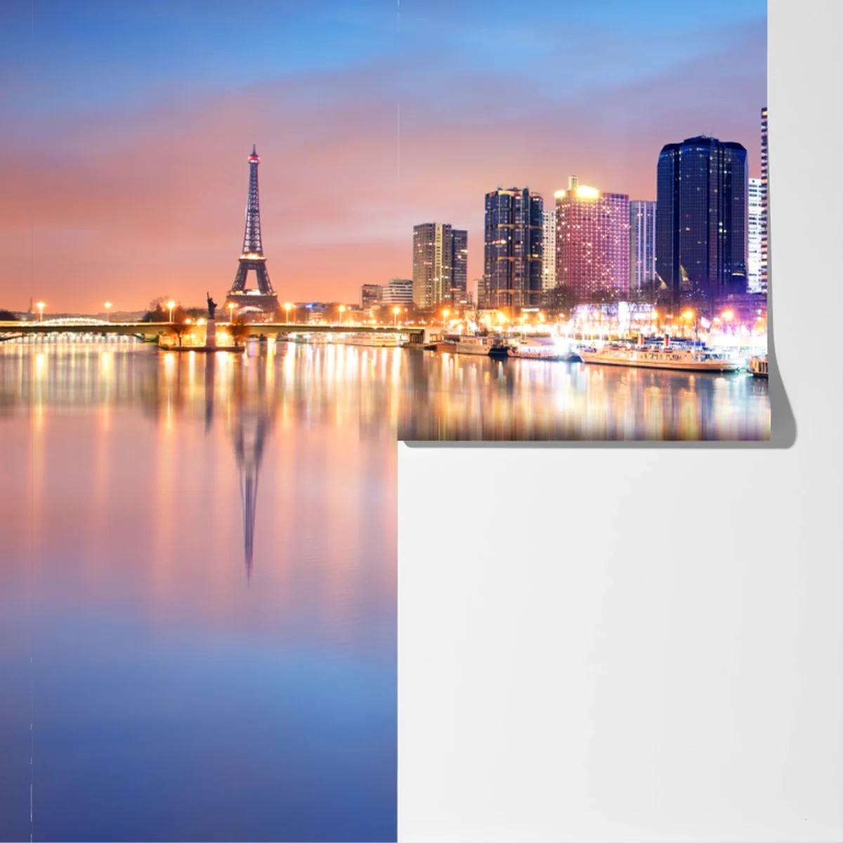 Fototapete Paris skyline bei dämmerung Fototapete Paris skyline bei dämmerung