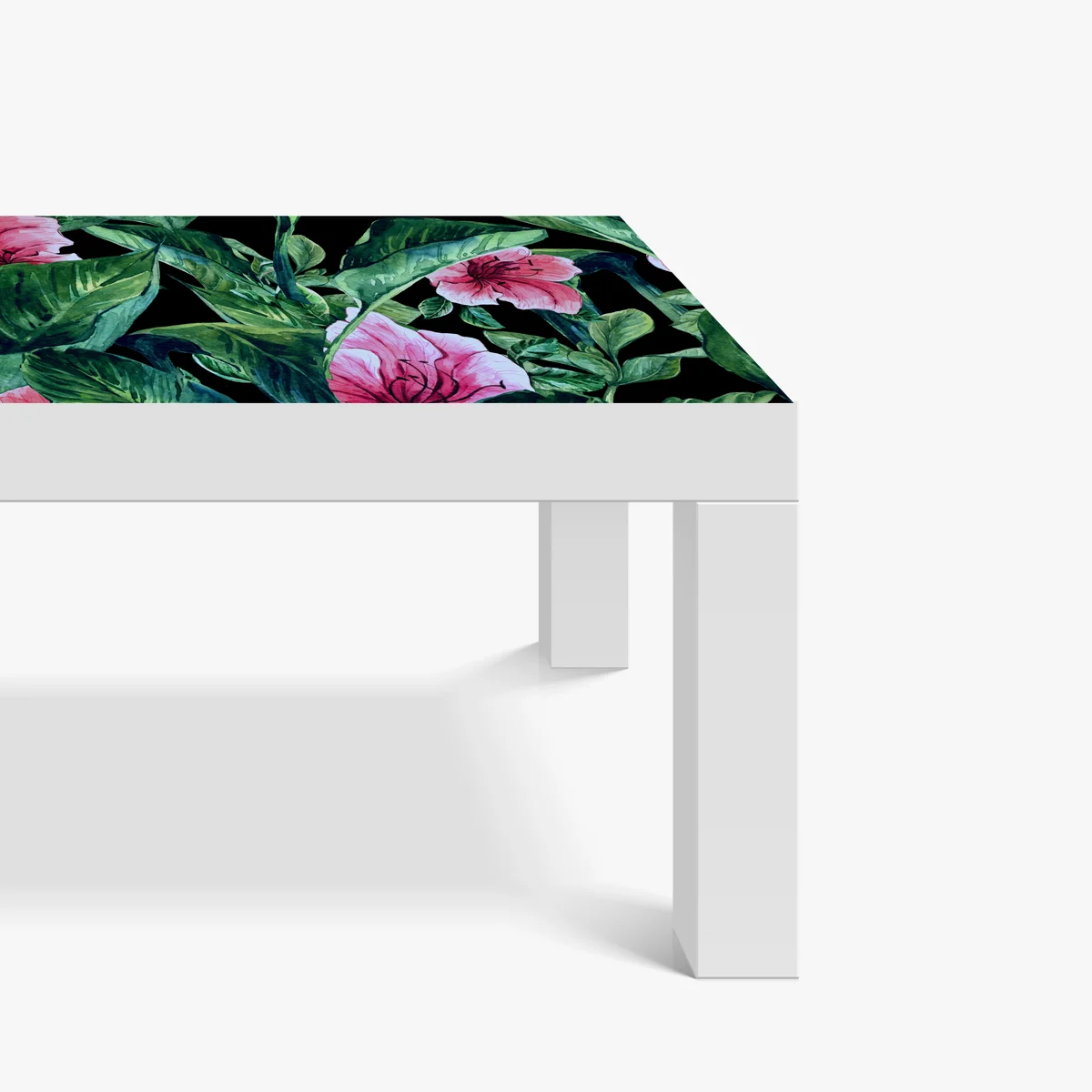 Tischaufkleber und Schreibtischaufkleber rosa aquarellblumen auf schwarzem hintergrund Tischaufkleber und Schreibtischaufkleber rosa aquarellblumen auf schwarzem hintergrund