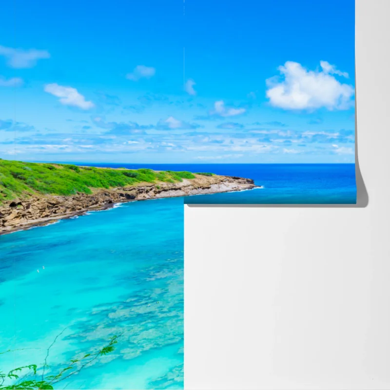 Fototapete tropische türkisfarbene bucht panorama Fototapete tropische türkisfarbene bucht panorama