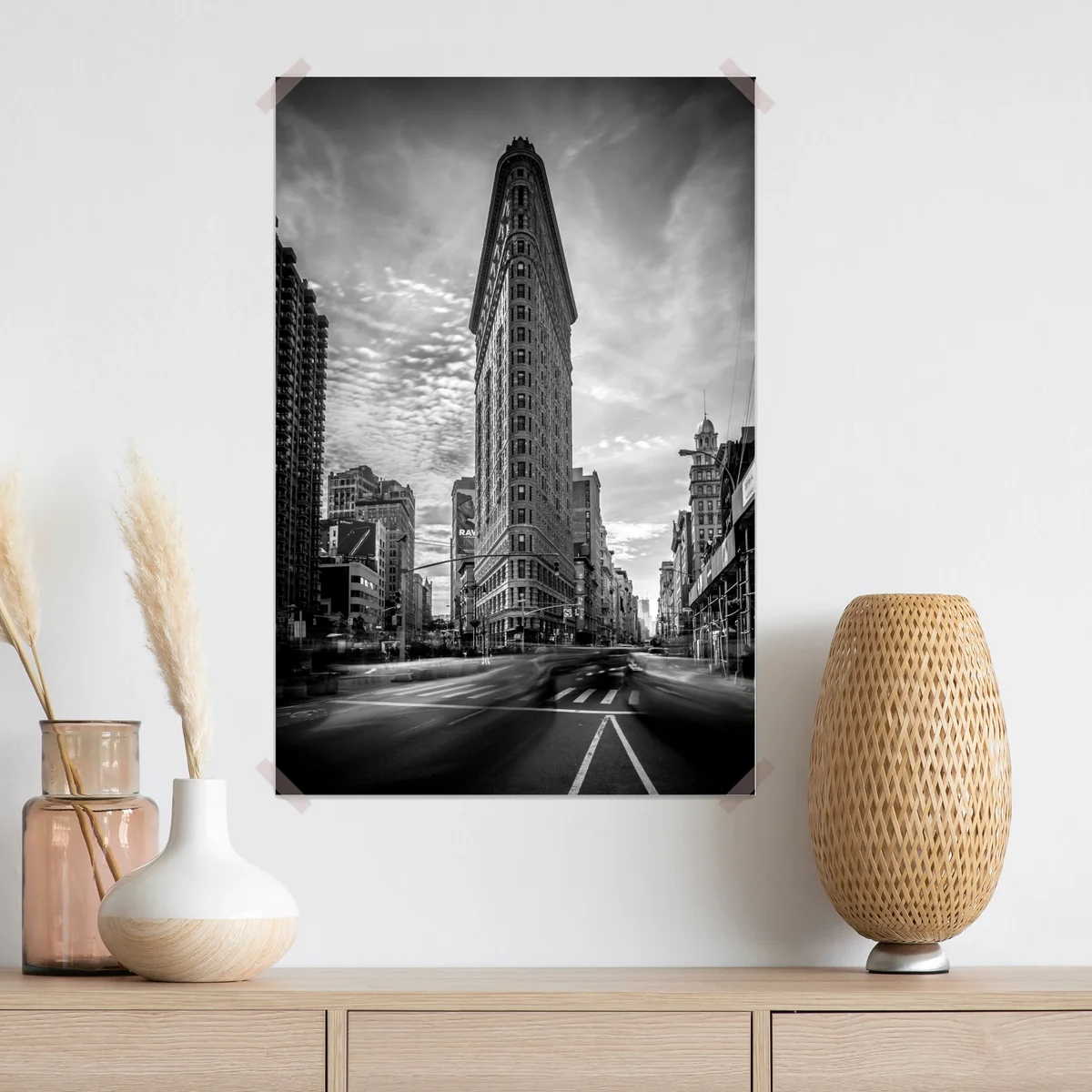 Poster Flatiron, New York — monochrome architektur Poster Flatiron, New York — monochrome architektur