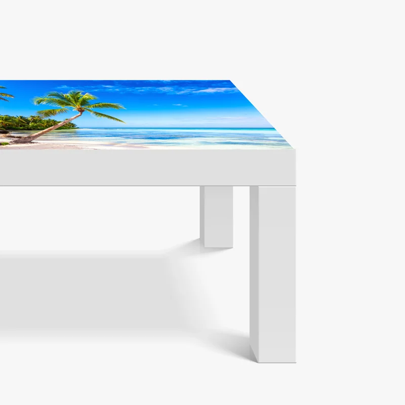 Tischaufkleber und Schreibtischaufkleber tropischer palmenstrand