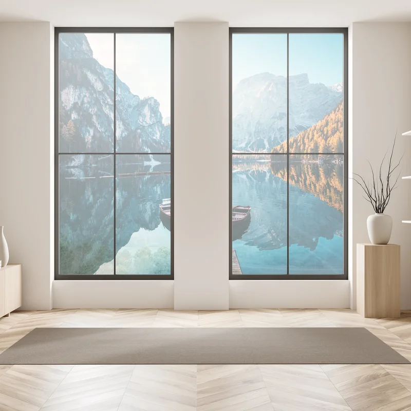 Fensteraufkleber ruhiger morgen am Pragser Wildsee, Dolomiten