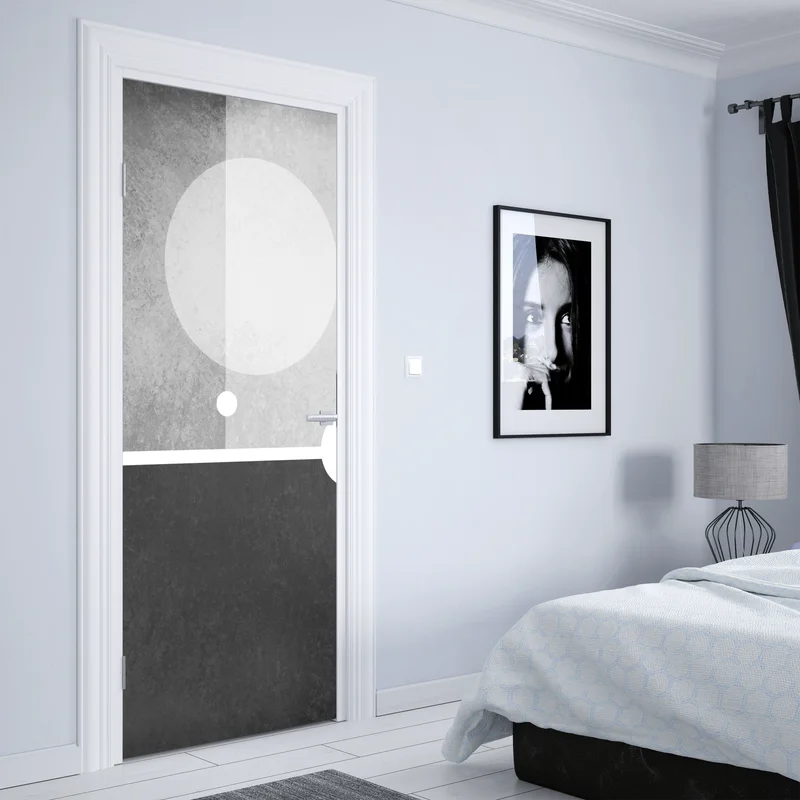 Türaufkleber minimalistische geometrische komposition Türaufkleber minimalistische geometrische komposition