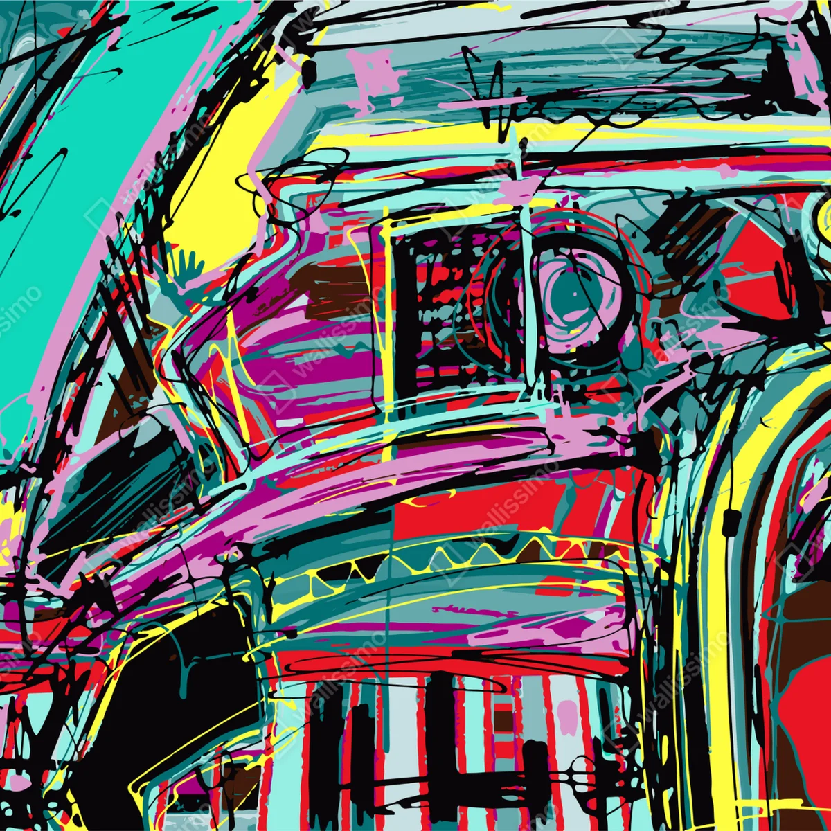 Tischaufkleber und Schreibtischaufkleber lebhafte türkis abstrakte autokomposition Tischaufkleber und Schreibtischaufkleber lebhafte türkis abstrakte autokomposition