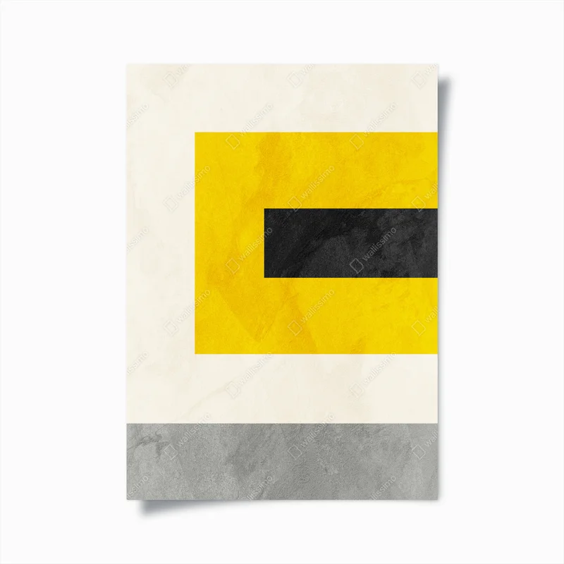 Poster kräftige gelbe geometrische komposition • Poster bei Wallnifity® Poster kräftige gelbe geometrische komposition • Poster bei Wallnifity®