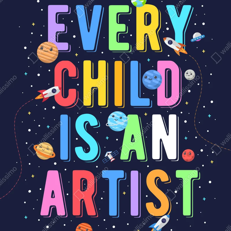 Poster jedes kind ist ein künstler • Poster bei Wallnifity® Poster jedes kind ist ein künstler • Poster bei Wallnifity®