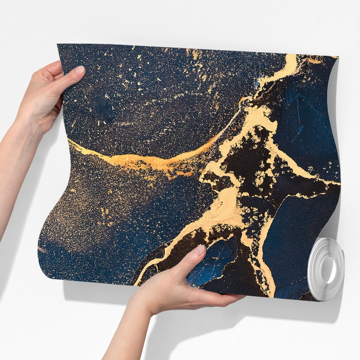 Fototapete nachtmarmor mit goldenen adern Fototapete nachtmarmor mit goldenen adern