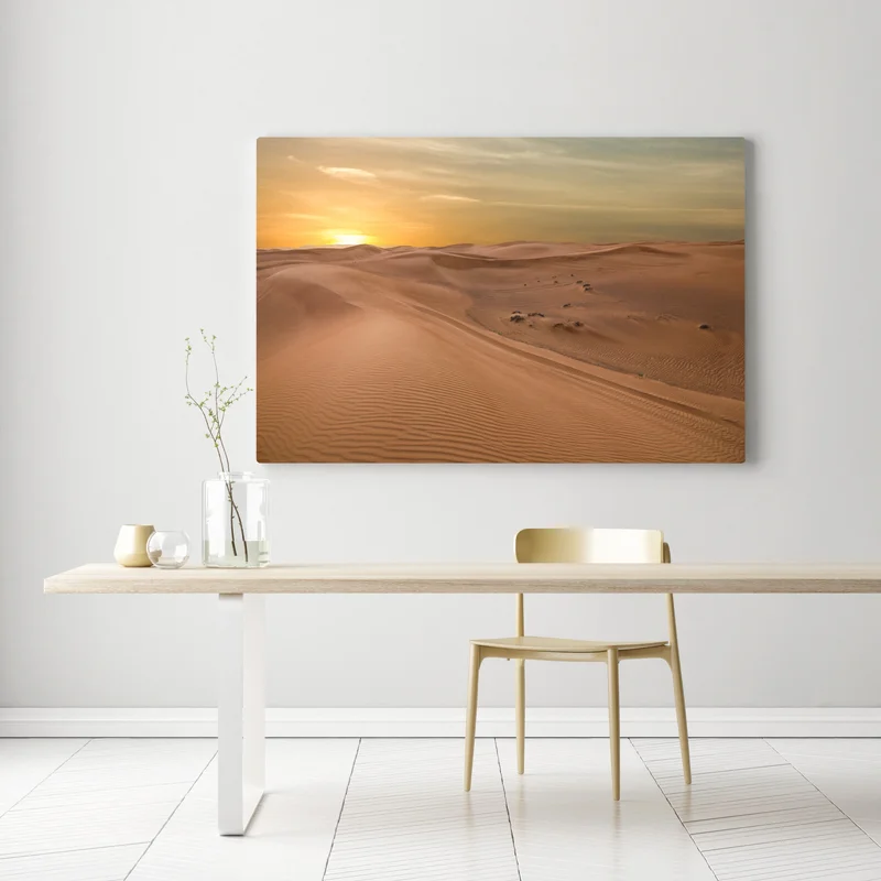 Leinwandbild sonnenuntergang über der wüste VAE Leinwandbild sonnenuntergang über der wüste VAE