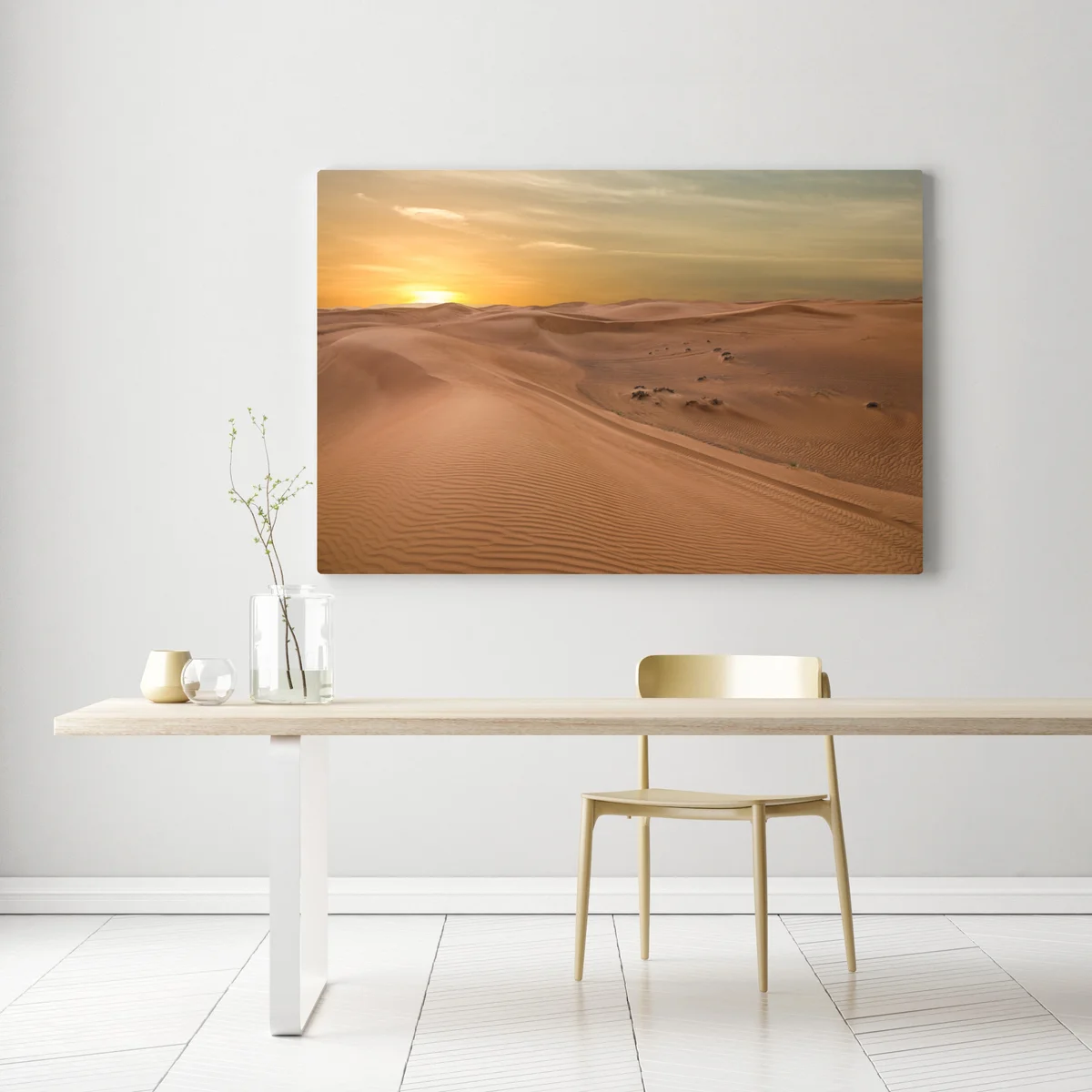 Leinwandbild sonnenuntergang über der wüste VAE Leinwandbild sonnenuntergang über der wüste VAE