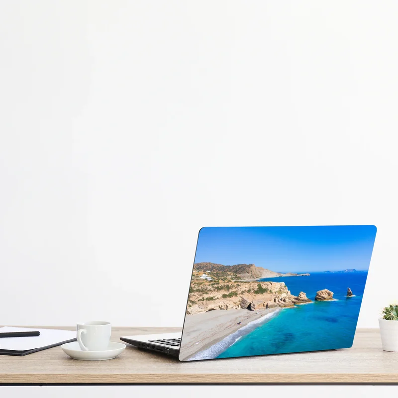 Laptop-Aufkleber türkisfarbene küstenoase