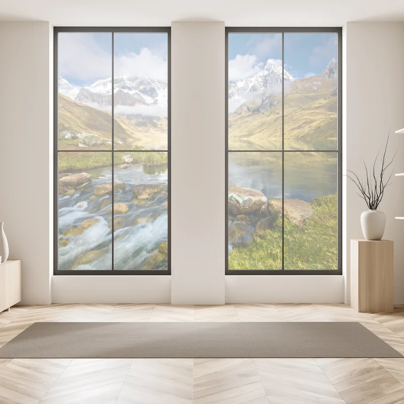 Fensteraufkleber majestätischer alpensee Fensteraufkleber majestätischer alpensee