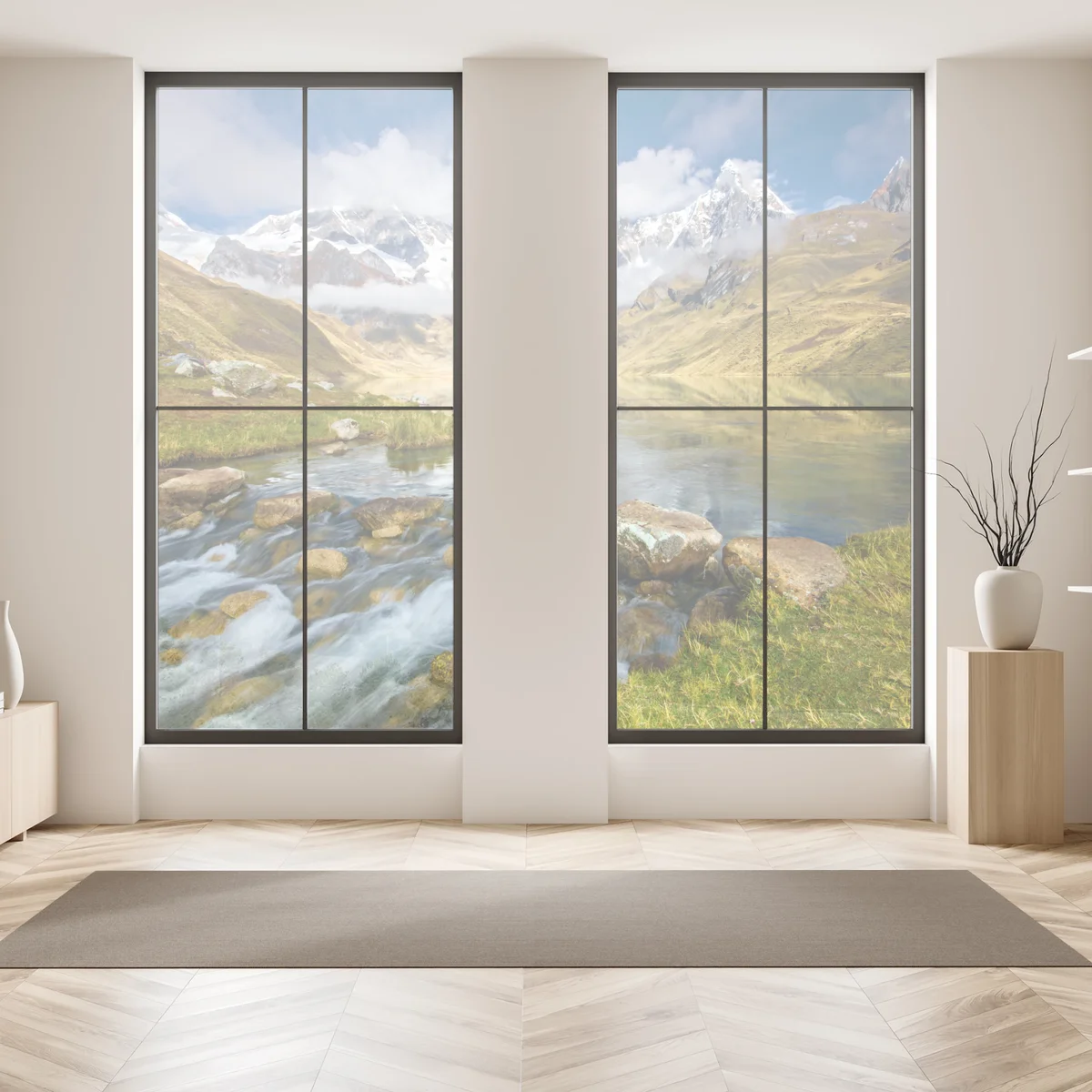 Fensteraufkleber majestätischer alpensee Fensteraufkleber majestätischer alpensee