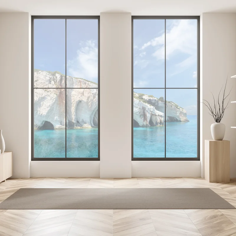 Fensteraufkleber blaue höhlen auf Zakynthos