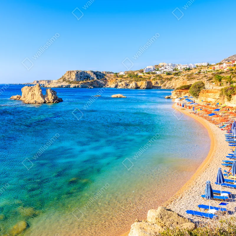 Fototapete strand Ammopi, Karpathos türkisfarbene bucht Fototapete strand Ammopi, Karpathos türkisfarbene bucht