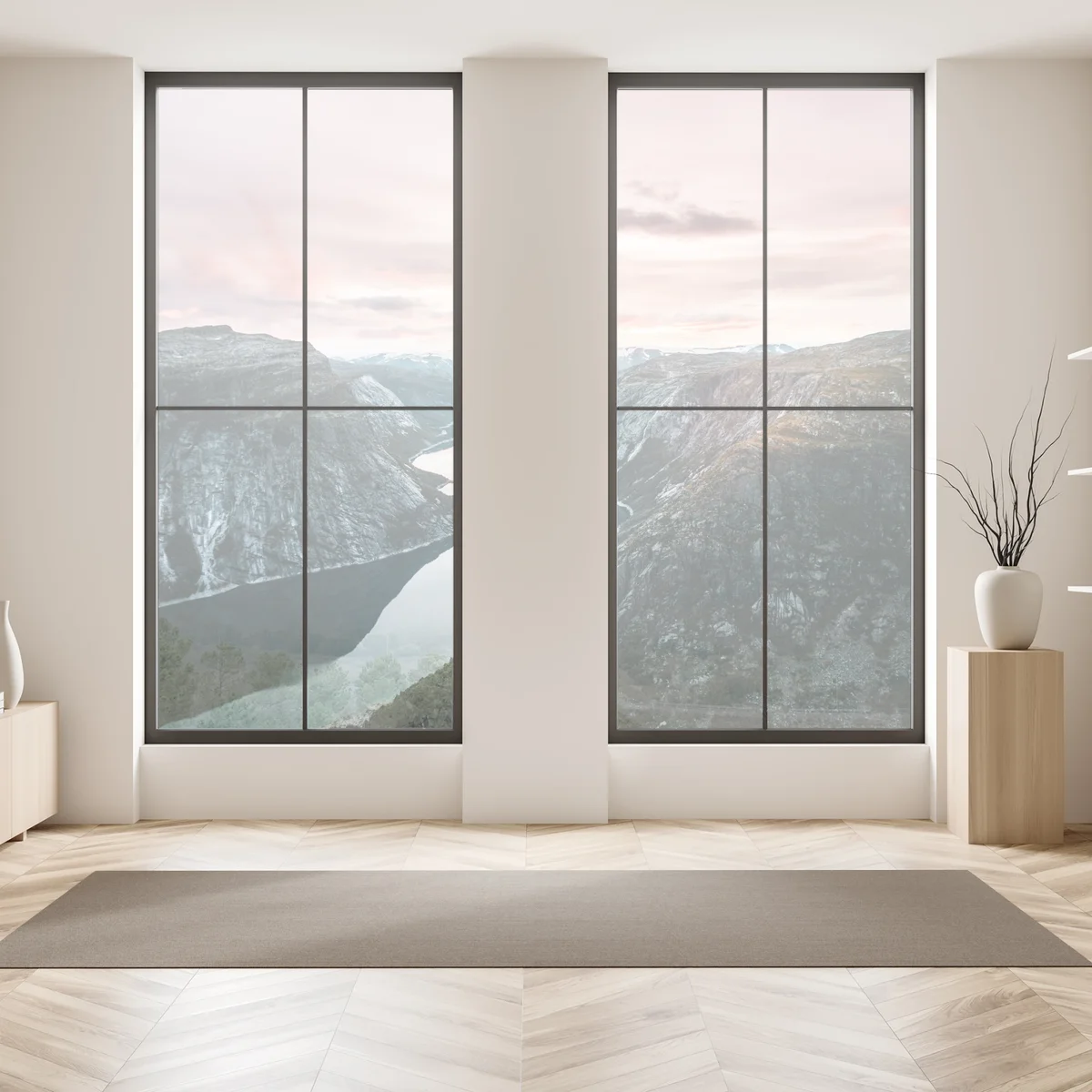 Fensteraufkleber ruhiger fjord bei sonnenuntergang Fensteraufkleber ruhiger fjord bei sonnenuntergang