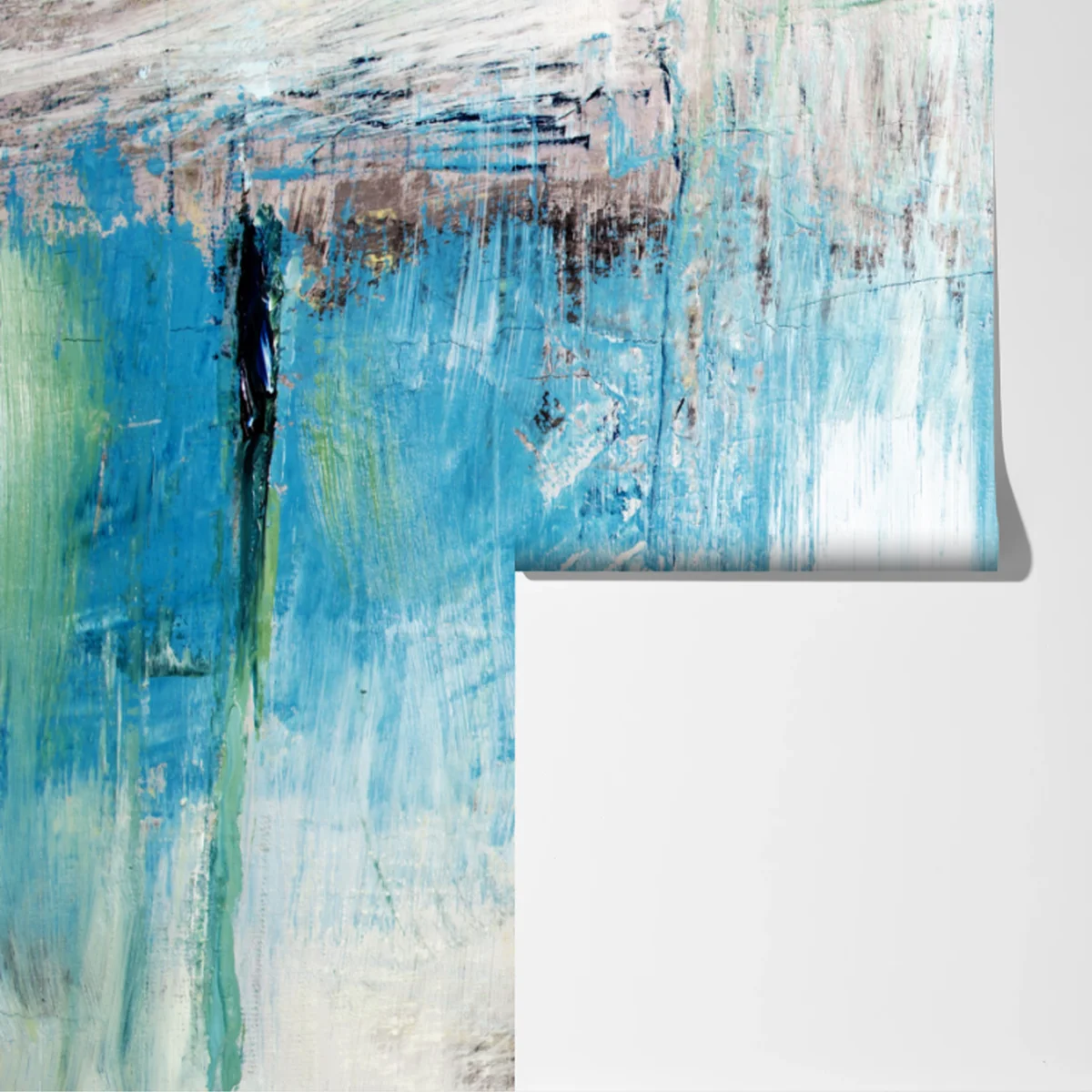 Fototapete türkis abstrakte ölstruktur Fototapete türkis abstrakte ölstruktur