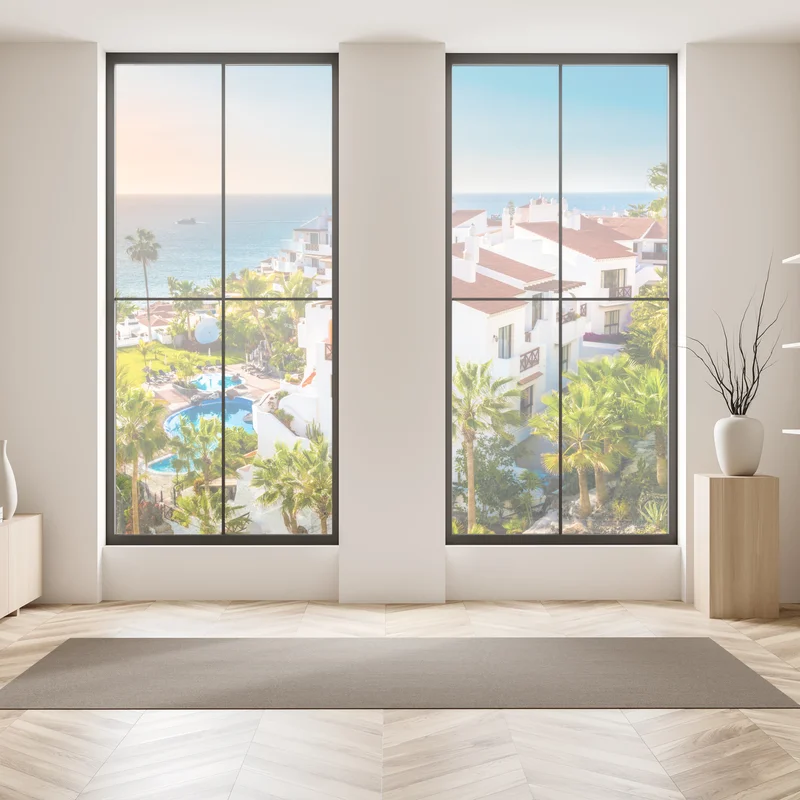 Fensteraufkleber sonnenuntergang über Puerto de Santiago, Teneriffa