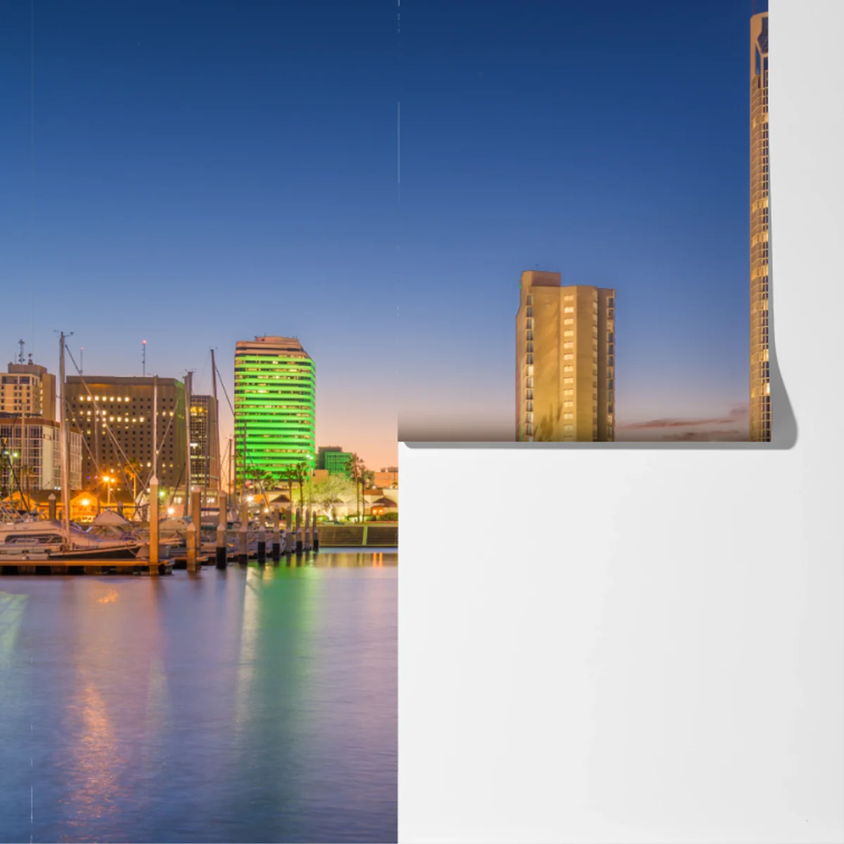 Fototapete Corpus Christi skyline bei dämmerung Fototapete Corpus Christi skyline bei dämmerung