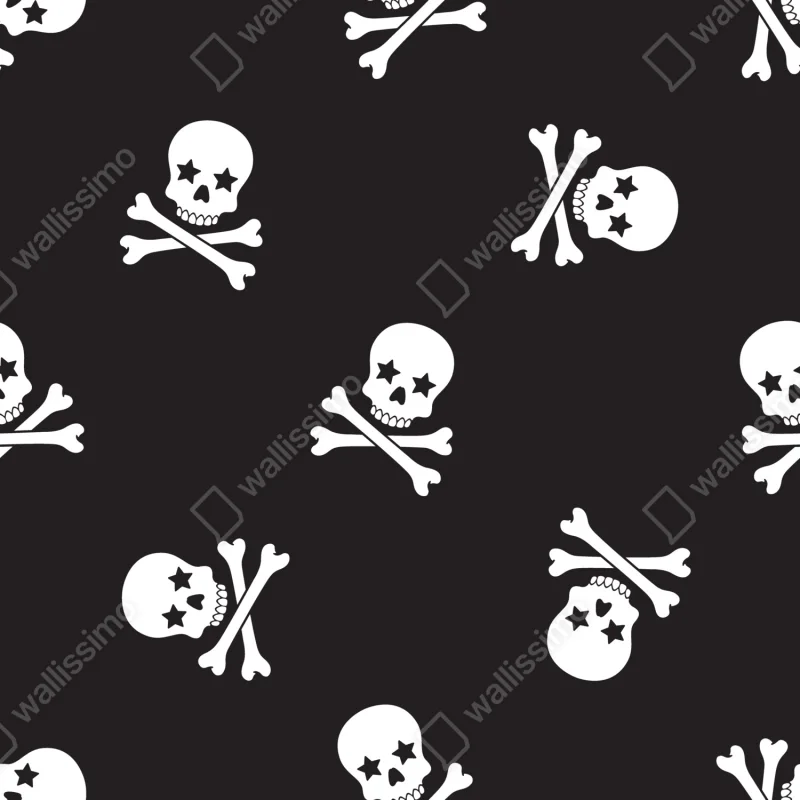 Laptop-Aufkleber schädel und gekreuzte knochen nahtloses muster Laptop-Aufkleber schädel und gekreuzte knochen nahtloses muster