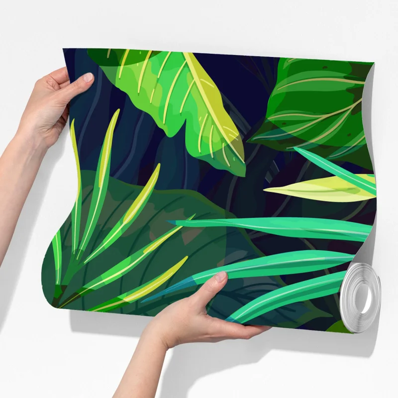 Fototapeta tropikalny zielony wzór liści Fototapeta tropikalny zielony wzór liści