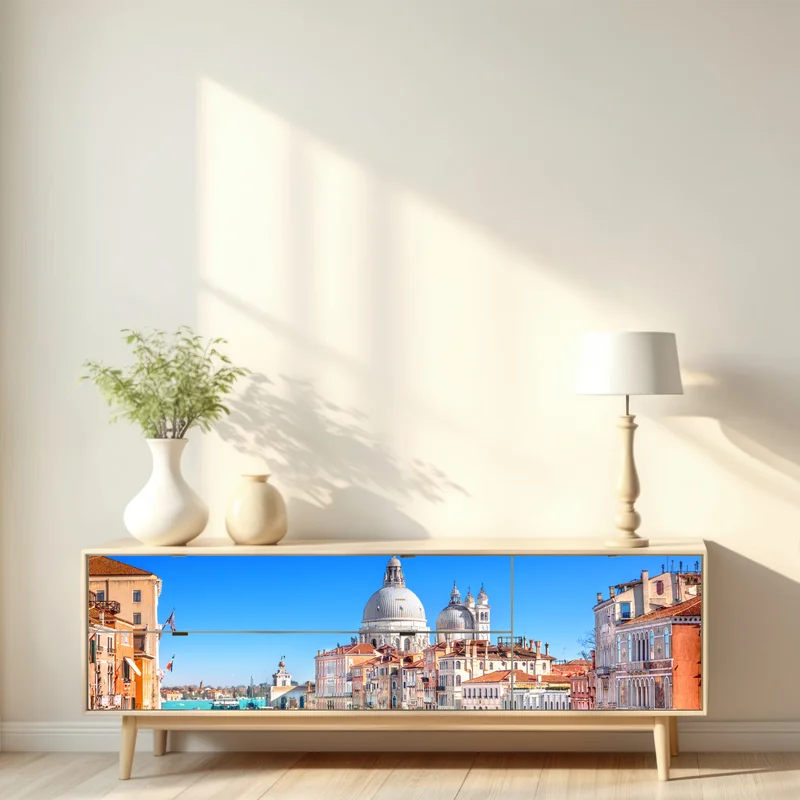 Repositionierbarer Aufkleber Venedig großer kanal panorama