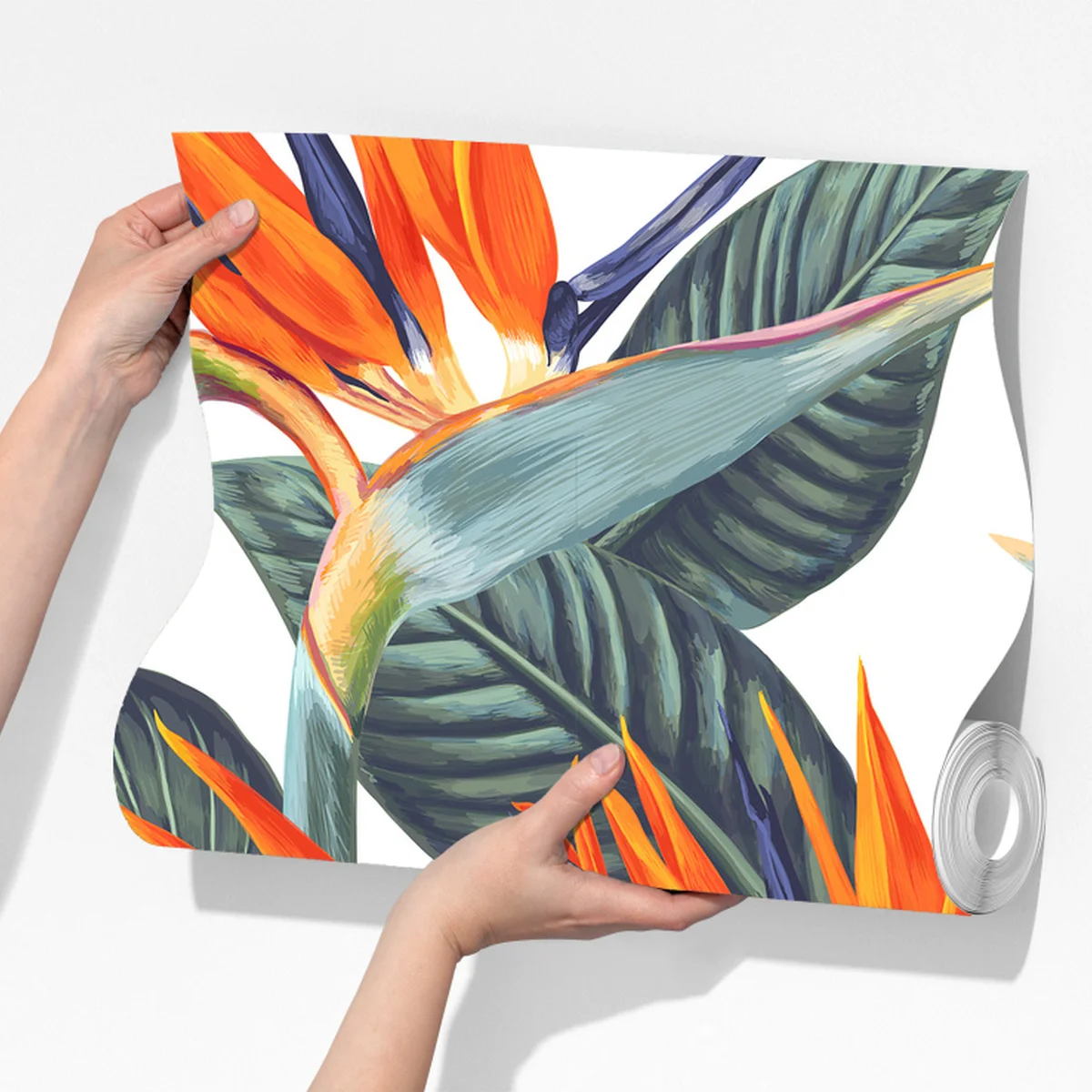 Fototapete tropisches muster mit strelitzien Fototapete tropisches muster mit strelitzien