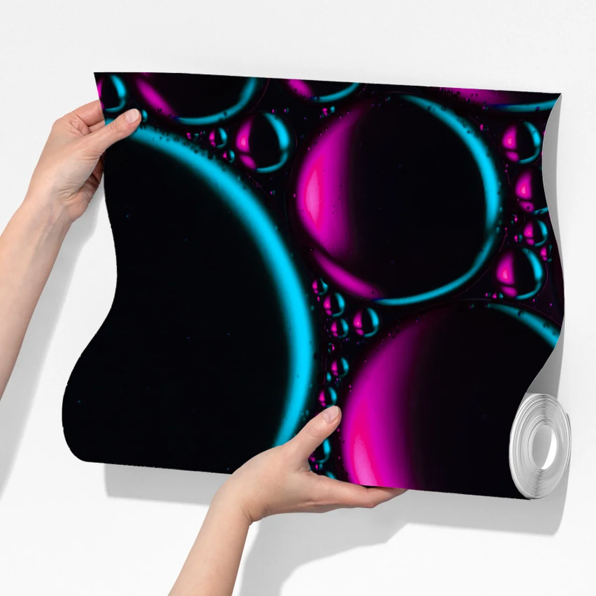 Fototapeta turkusowo-magenta wzór bąbelków Fototapeta turkusowo-magenta wzór bąbelków