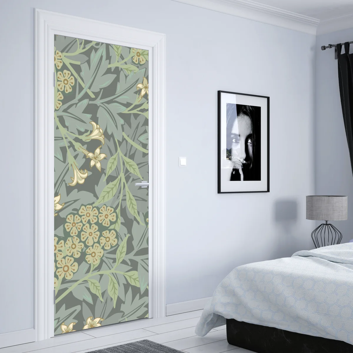 Türaufkleber vintage botanisches blumenmuster Türaufkleber vintage botanisches blumenmuster