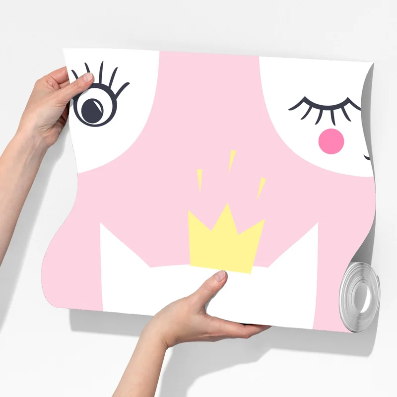 Fototapete rosa kätzchen prinzessinnenmuster Fototapete rosa kätzchen prinzessinnenmuster