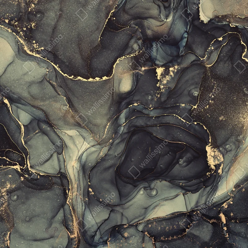 Kühlschrankaufkleber luxuriöse abstrakte alkoholtinten-kunst mit goldenen adern Kühlschrankaufkleber luxuriöse abstrakte alkoholtinten-kunst mit goldenen adern