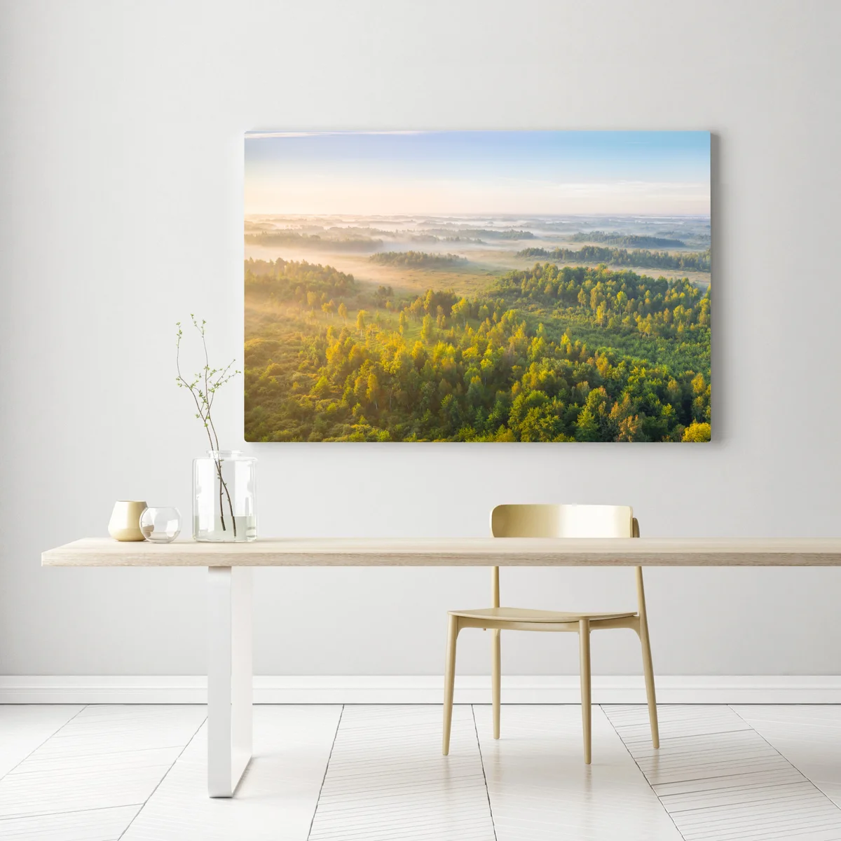 Leinwandbild nebliger morgen im sumpf von Zvanets Leinwandbild nebliger morgen im sumpf von Zvanets