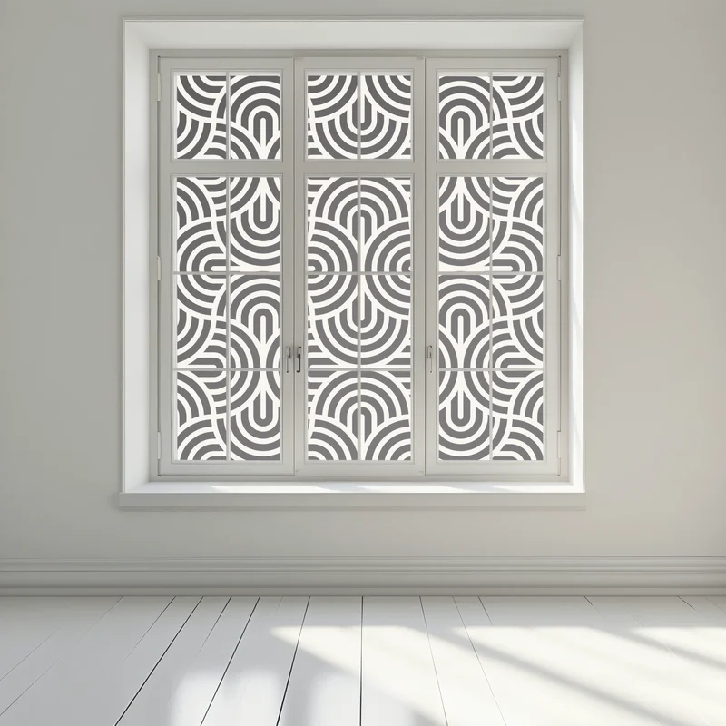 Fensteraufkleber schwarz-weiß geometrisches muster Fensteraufkleber schwarz-weiß geometrisches muster