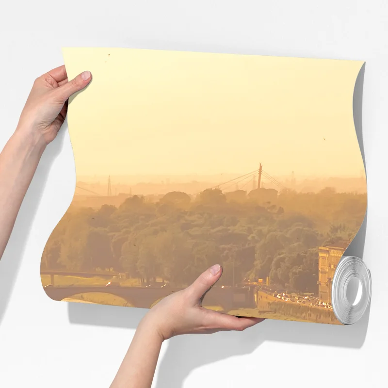 Fototapeta złoty zachód słońca nad Ponte Vecchio, Florencja Fototapeta złoty zachód słońca nad Ponte Vecchio, Florencja