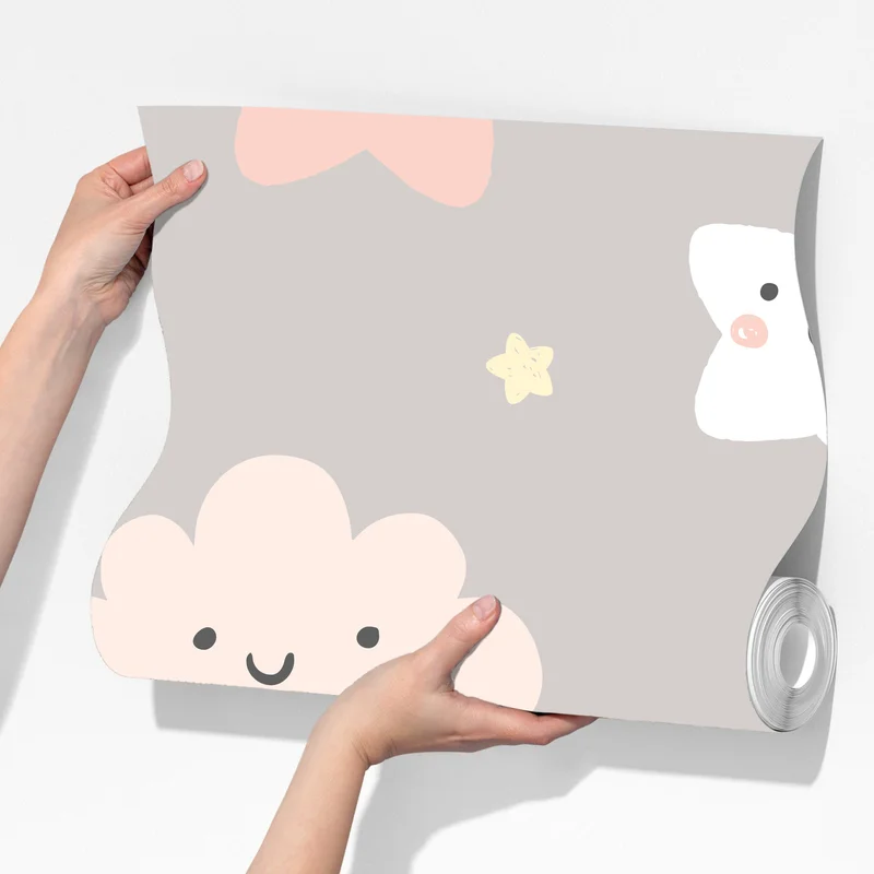 Fototapete schlafender mond und sterne kinderzimmer muster Fototapete schlafender mond und sterne kinderzimmer muster