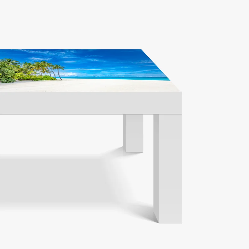 Tischaufkleber und Schreibtischaufkleber tropischer strand mit palmen