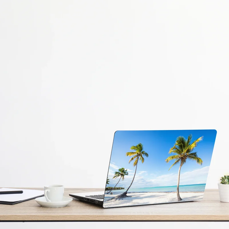 Laptop-Aufkleber tropischer palmenstrand