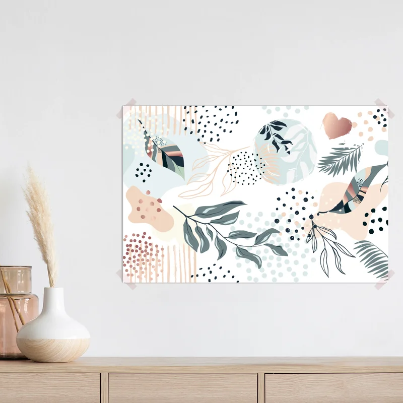 Poster pastellfarbenes botanisches abstraktes muster Poster pastellfarbenes botanisches abstraktes muster