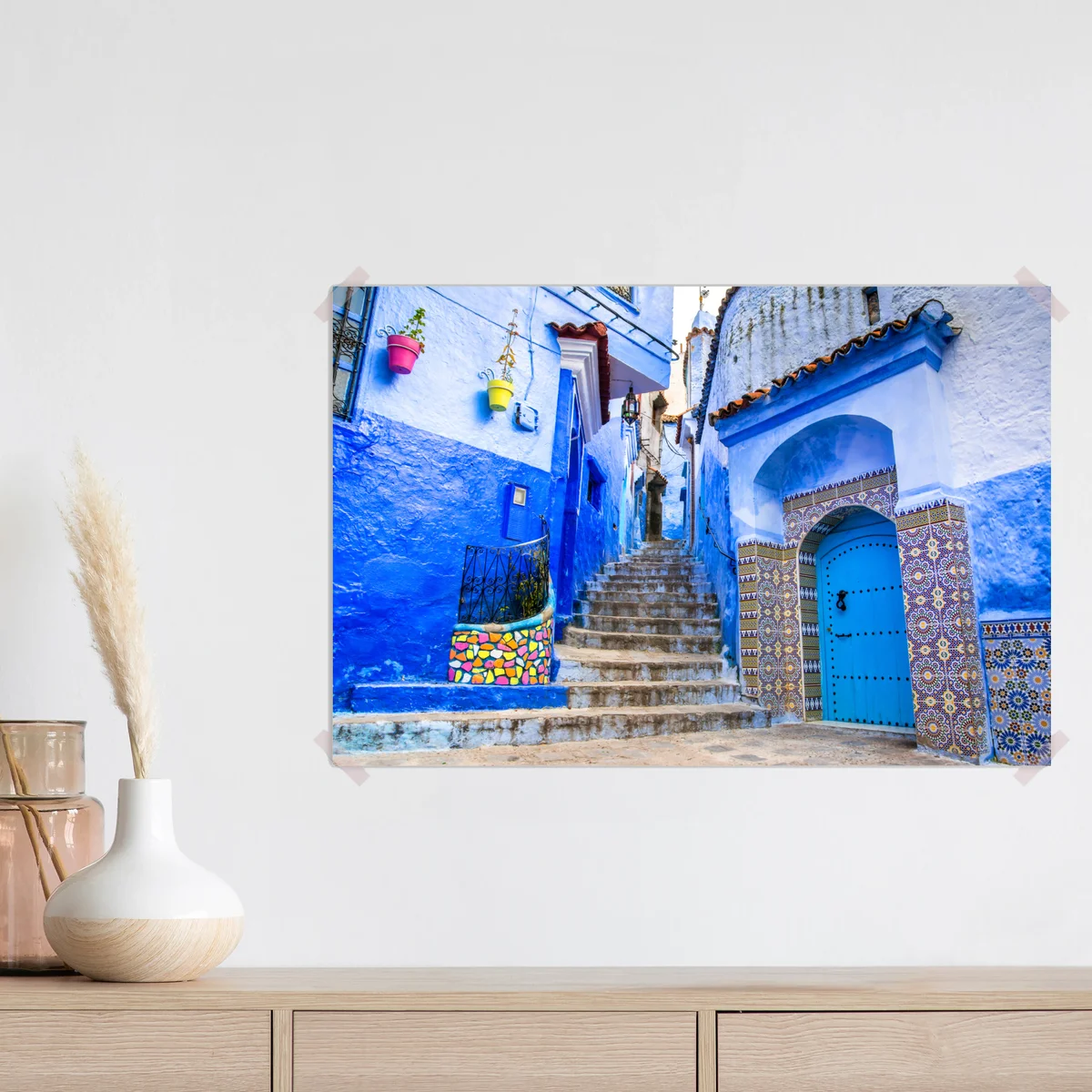 Poster blaue gasse in Chefchaouen, Marokko Poster blaue gasse in Chefchaouen, Marokko