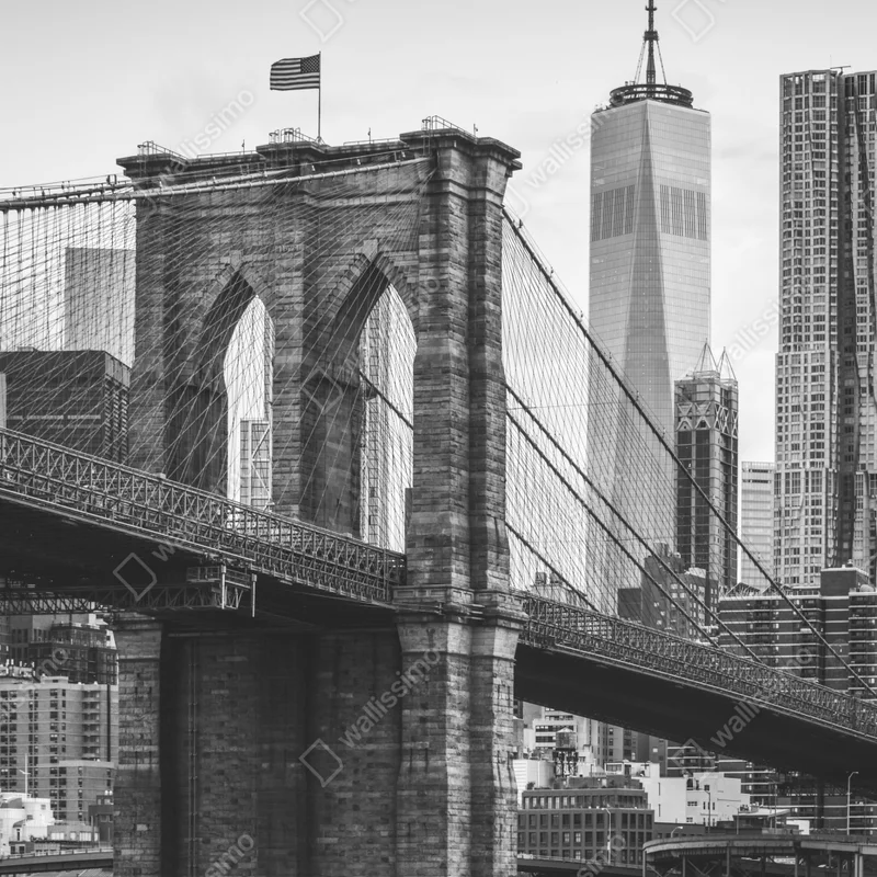 Fensteraufkleber Brooklyn bridge schwarzweiß stadtbild Fensteraufkleber Brooklyn bridge schwarzweiß stadtbild