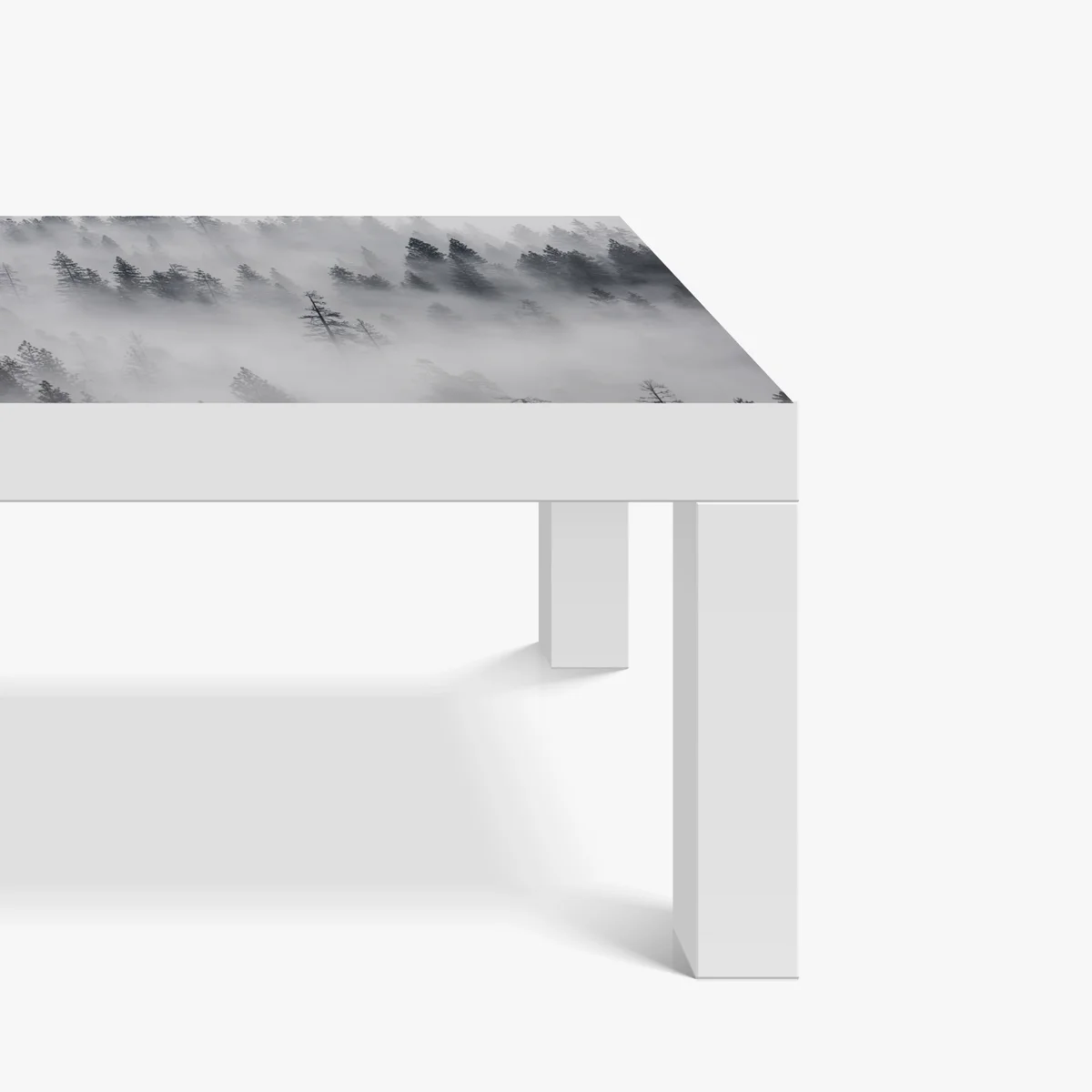 Tischaufkleber und Schreibtischaufkleber nebeliger kiefernwald Tischaufkleber und Schreibtischaufkleber nebeliger kiefernwald