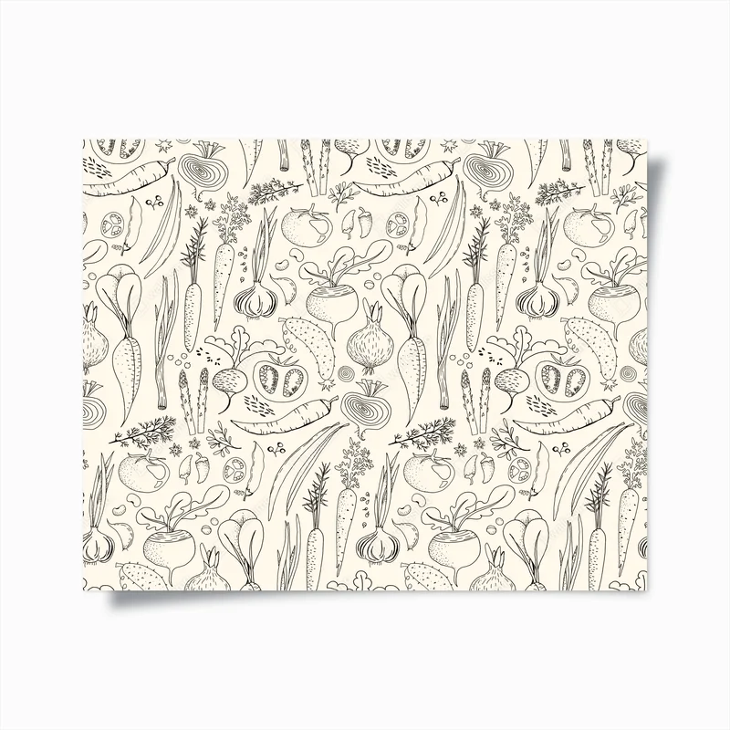 Poster handgezeichnetes gemüsemuster auf beigem hintergrund • Poster bei Wallnifity® Poster handgezeichnetes gemüsemuster auf beigem hintergrund • Poster bei Wallnifity®
