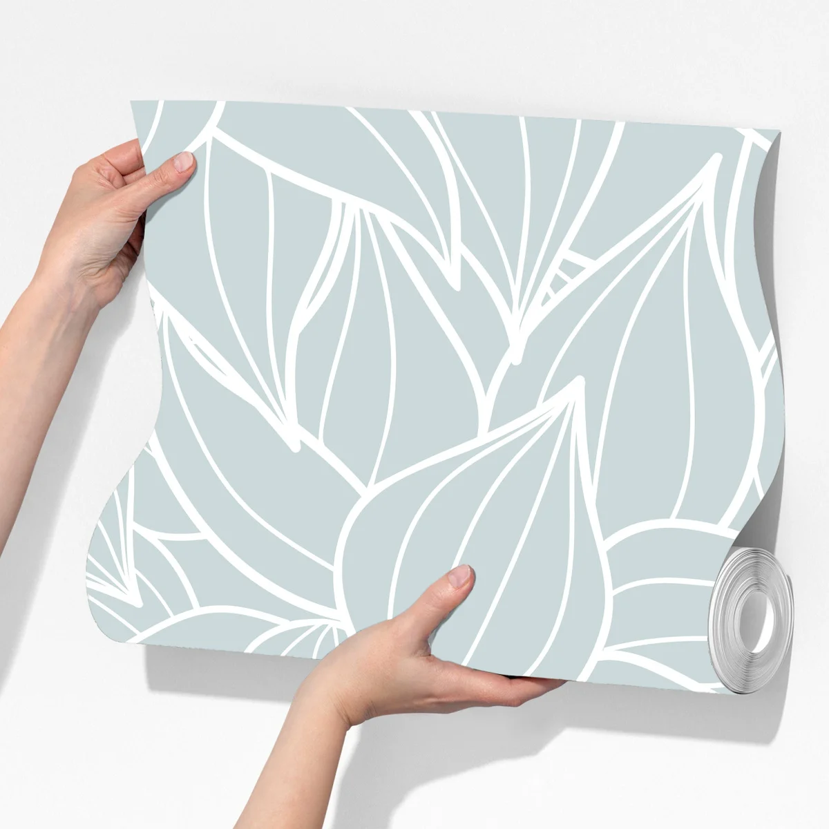 Fototapete zartes türkis blättermuster Fototapete zartes türkis blättermuster