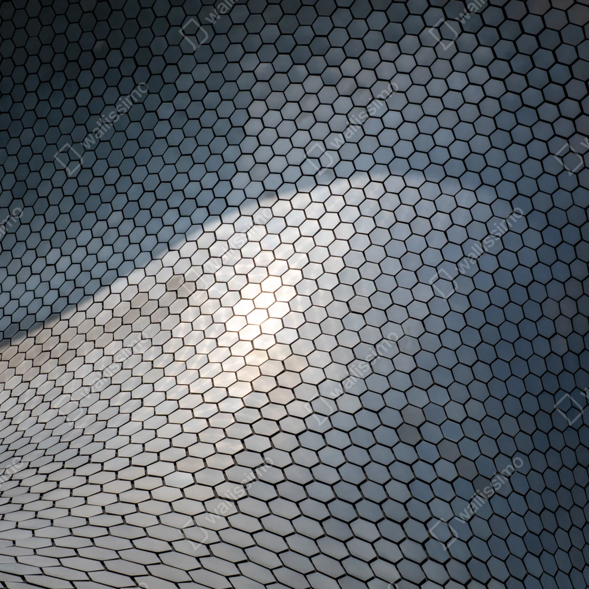 Kühlschrankaufkleber metallische hexagon geometrische fassade Kühlschrankaufkleber metallische hexagon geometrische fassade