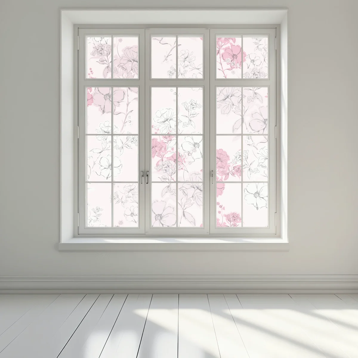 Fensteraufkleber zartes rosa blumenmuster Fensteraufkleber zartes rosa blumenmuster